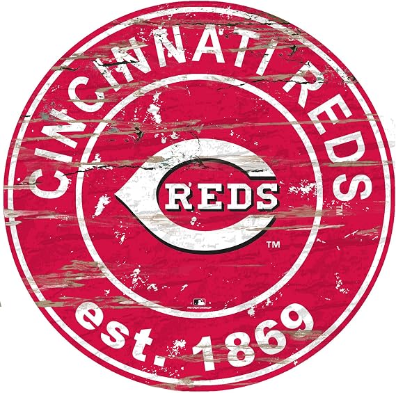 MLB Cincinnati Reds Unisex Cincinnati Reds 24" Established Date Round Signcincinnati Reds 24" Established Date Round Sign, Team, One Size