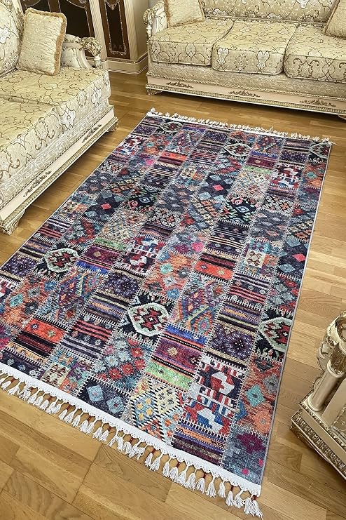 Dokuma Taban Yıkanabilir Kaymaz Taban Kilim Salon Halısı Mutfak Halısı Yolluk, PWK-8019A-WSTK-80x180