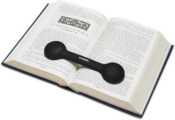 Bookmark/Weight-Page Holder-Holds Books Open and in Place-Black-by Superior Essentials