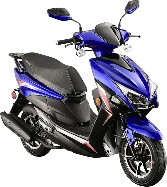 HHH X18 150cc Scooter Street Motorcycle Gas Moped 150cc Adult Bike with 10 inch Aluminum Wheels (Choose Your Color : Red, Black & Blue)
