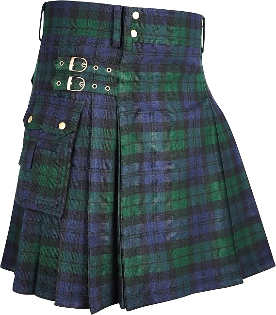 Custom Plus Size Mens Heavy Tartan 16 OZ Utility Kilt in