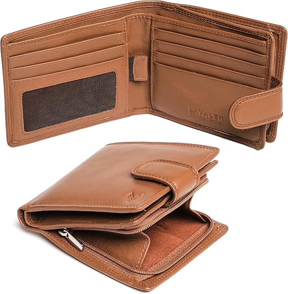 Carteras para Hombre RFID Piel Auténtica - Cartera Hombre con Monedero Gran Capacidad Hecho a Mano - Billeteras para Hombre - Cartera Piel Hombre Joven - Regalos Originales