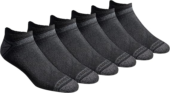 Eddie Bauer Men's Dura Dri Moisture Control Quarter and No Show Socks, 6 Pairs