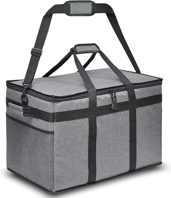 The HOT Box Insulated Food Delivery Bag - Premium Quality Bag for Hot and Cold Food for Uber Eats DoorDash Instacart Postmates Groceries Restaurants - XXL Sized Excellent for Catering - 23"x14"x15"