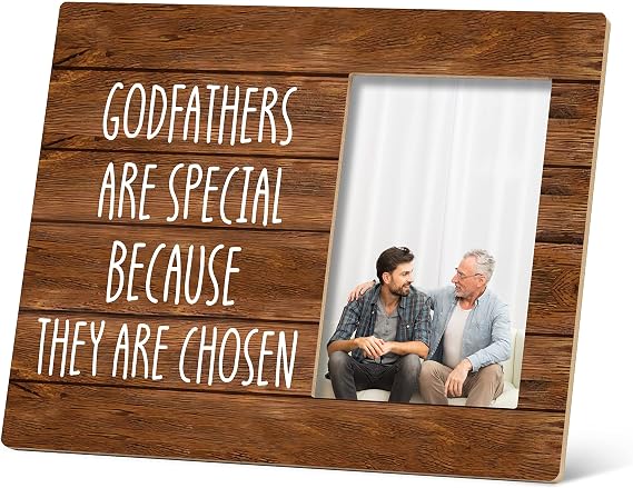 SRADMO Godfathers Are Special Because They Are Chosen Picture Frame Frames, Godfather Appreciation Gifts 108 inch Tabletop Photo Frame from Godchild,