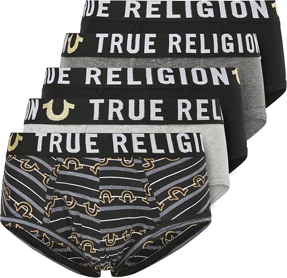 True Religion Mens Underwear 5 Pack Mens Briefs Soft Cotton