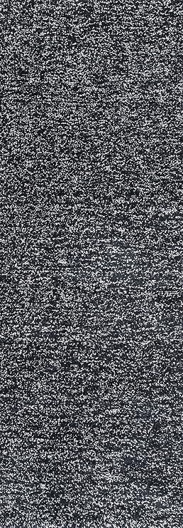 Kas Rugs Bliss Heather Rug, Black, 2' x 7' 6" Runner