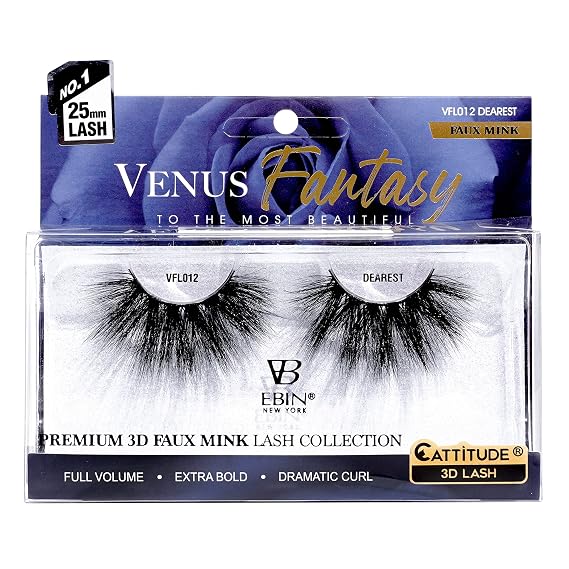 CATTITUDE 3D LASHES Venus Fantasy | 25mm Faux Mink Lashes | Full volume | Extra bold | Dramatic curl - DEAREST