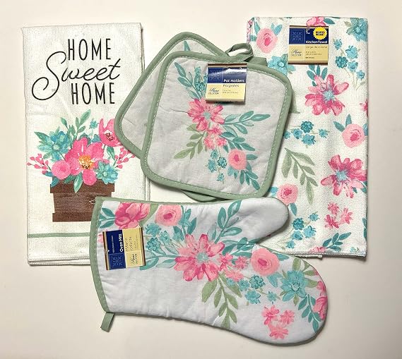 Home Collection 5 Piece Towel Set - Home Sweet Home.