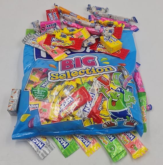 MOJIMOJI Big Selection Mixed Sweets 1× 550g Share Bag, Assorted Candy Varieties Bloxx ~ Happy Fruttis Stripes ~ Stixx ~ Sour Stripes