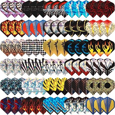 90PCS Dart Flights Dart Flights Replacement Feather Tail Wing for Soft Tip Steel Tip Darts