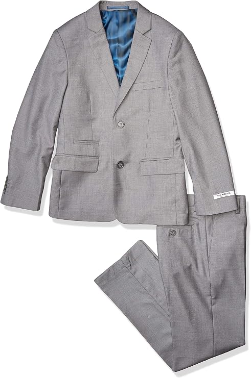 Isaac Mizrahi Boys' 2-piece Slim Cut Wool Blend Suit-Husky Sizes