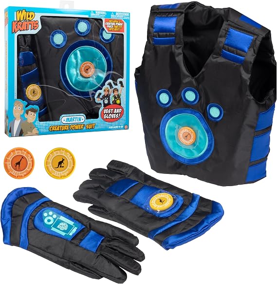 Wild Kratts Creature Power Suit -Martin (Size 4-6X) Includes Vest, Gloves & 2 Power Discs for Children Halloween Costume Dress Up & Pretend Play - Officially Licensed Toys - Gift for Kids Boys Girls