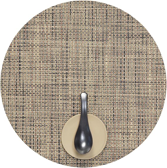 Chilewich Basketweave Placemats, Woven Round Placemats Set of 4