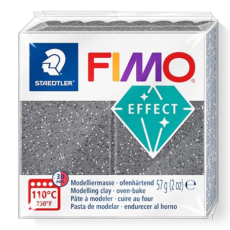 STAEDTLER 8010-803 FIMO Effect Oven-Hardening Polymer Modelling Clay - Stone Granite (1 x 57g Block)