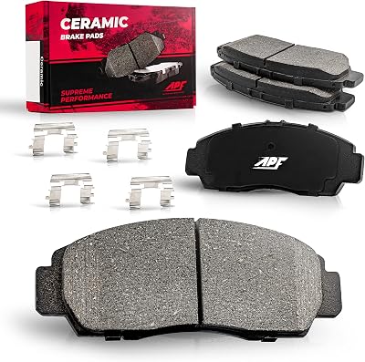 APF All Performance Friction Front Ceramic Carbon Fiber Brake Pads Compatible for 2005-2007 Nissan Titan | OEM Fitment | Low Noise | Dust Free | 10YR WTY | 4 Front Brake Pads