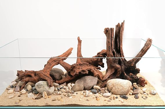 LANDEN Panna Driftwood Natural Aquarium Wood 4pcs 12-16in Fish Tank Decor