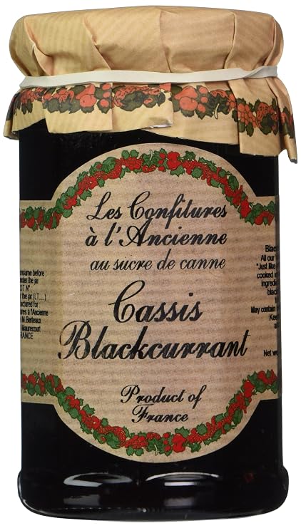 Black Currant (Cassis) Jam Andresy All natural French jam pure sugar cane 9.52 oz jar Confitures a l'Ancienne, One