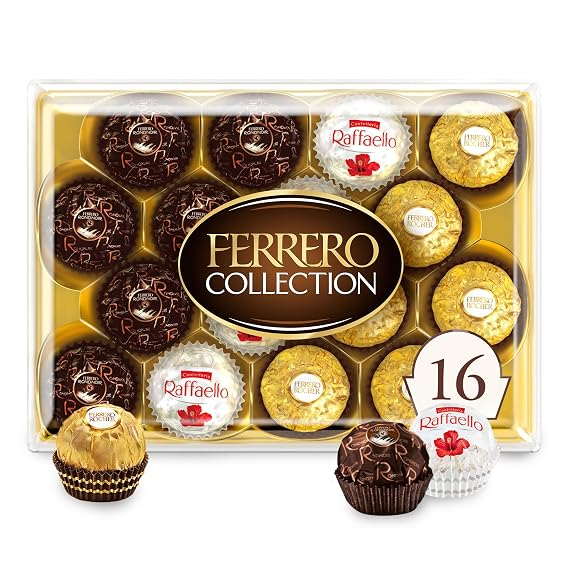 Ferrero Collection Assorted Chocolate Candy Gift Box, 16 Ct, 6.1 oz