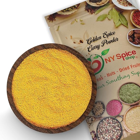 NY Spice Shop Golden Masala Seasoning - 8 Ounce Yellow Curry Powder - Ground Curry Powder Perfect for Curry Seasoning Paste & Curry Sauce - Bulk Powder Spice Blend for Indian Cooking