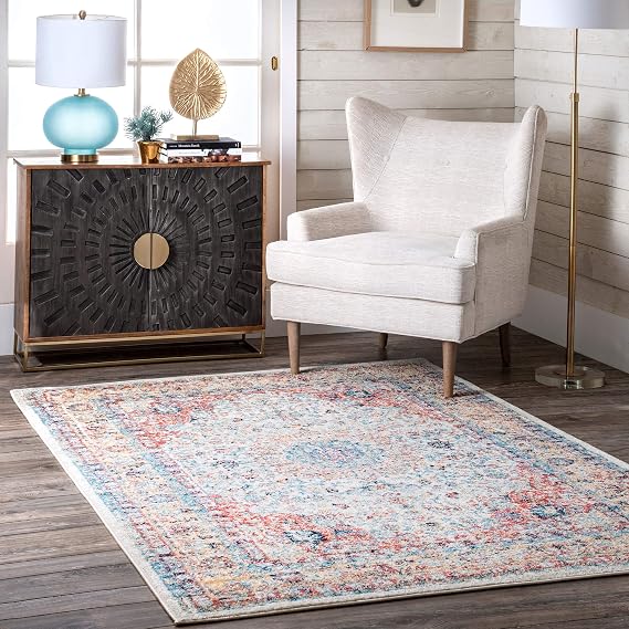 nuLOOM Paisley Vintage Persian Area Rug, 5' x 7', Verona Gold