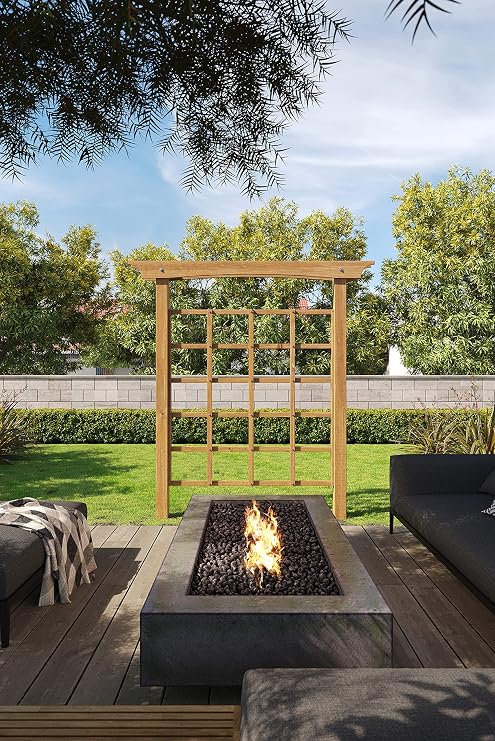 Vita Heartwood Cedar Trellis, 82 inch H x 60 inch W, FSC, Wood, Garden Decor Lattice, Privacy Screen, VA68899