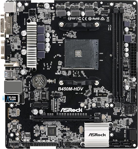 ASRock MicroATX Motherboard (B450M-HDV)