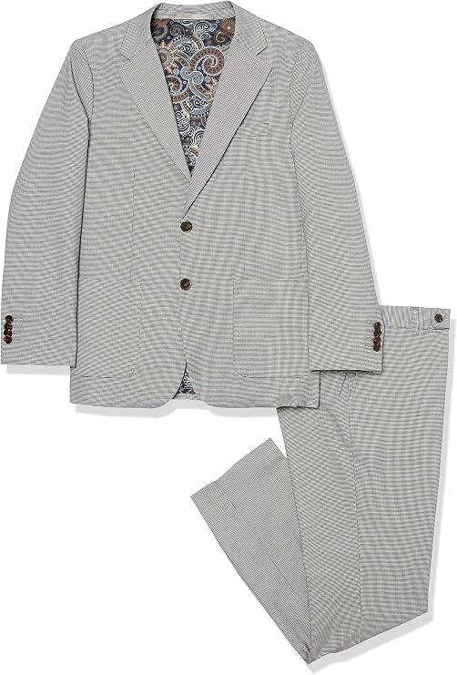 Isaac Mizrahi Boys Slim Fit Boy's Houndstooth Suit